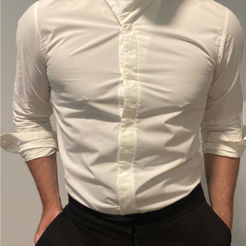 Rick Owens Men's White Dress Shirt